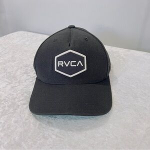 RVCA Snapback Hat Black/White Embroidery